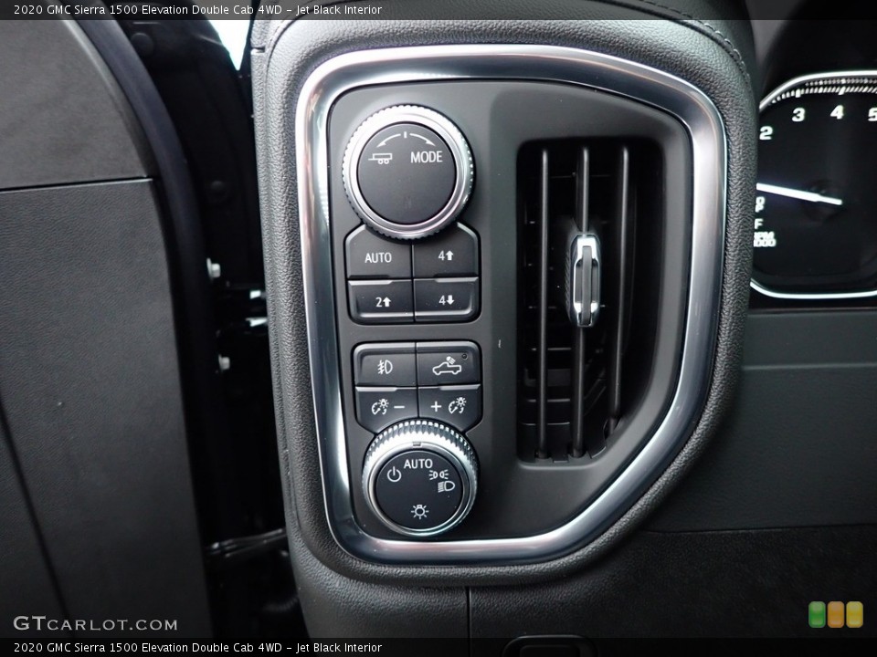 Jet Black Interior Controls for the 2020 GMC Sierra 1500 Elevation Double Cab 4WD #137010568
