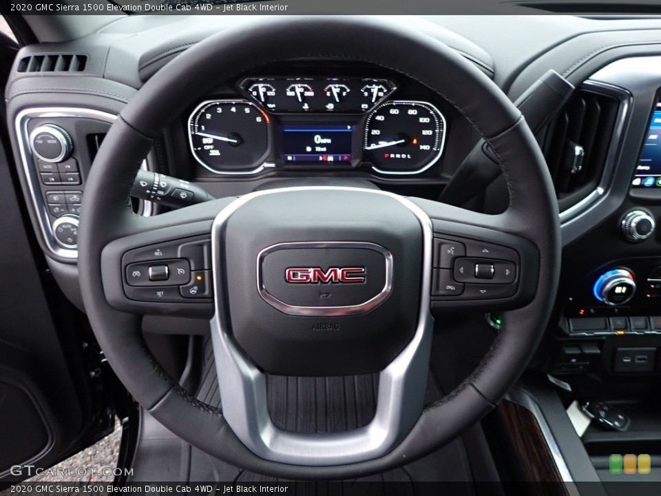 Jet Black Interior Steering Wheel for the 2020 GMC Sierra 1500 Elevation Double Cab 4WD #137010655