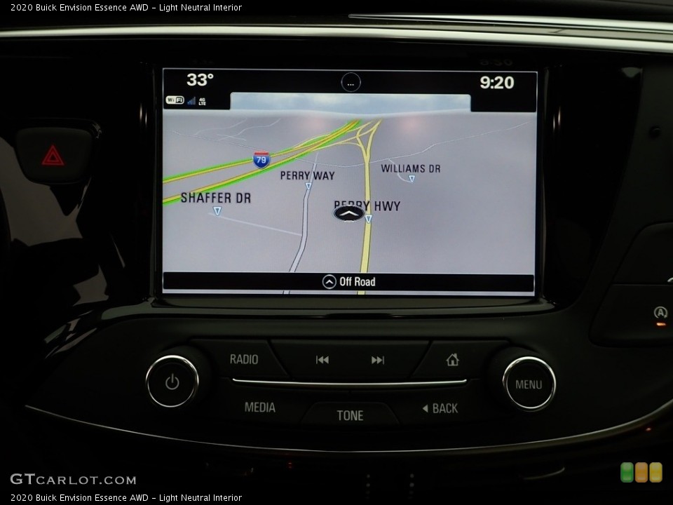 Light Neutral Interior Navigation for the 2020 Buick Envision Essence AWD #137011201