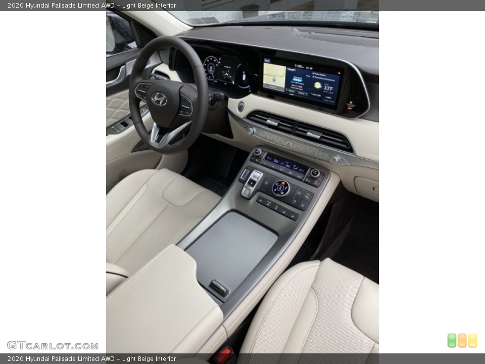Light Beige Interior Dashboard for the 2020 Hyundai Palisade Limited AWD #137011816