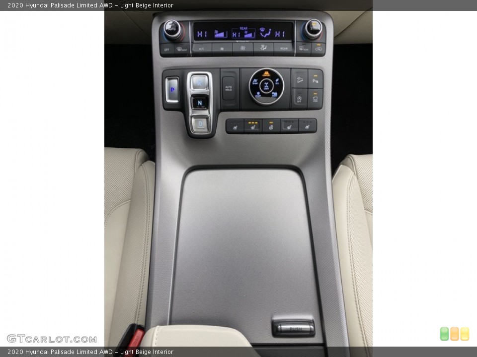 Light Beige Interior Controls for the 2020 Hyundai Palisade Limited AWD #137011888