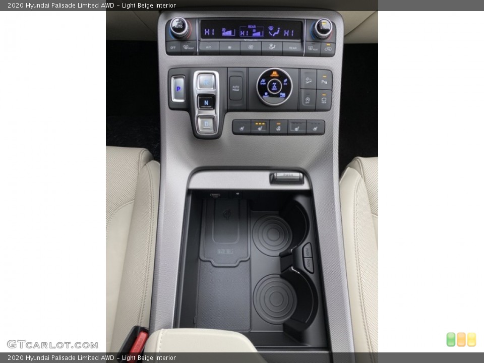 Light Beige Interior Controls for the 2020 Hyundai Palisade Limited AWD #137011900