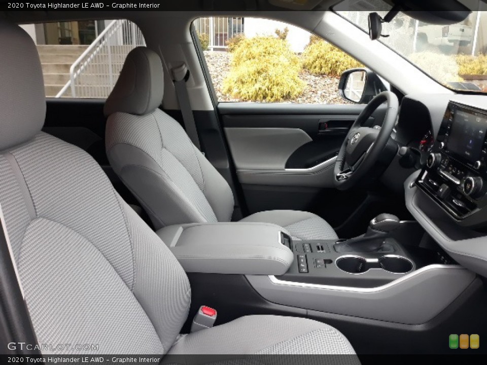 Graphite Interior Front Seat for the 2020 Toyota Highlander LE AWD