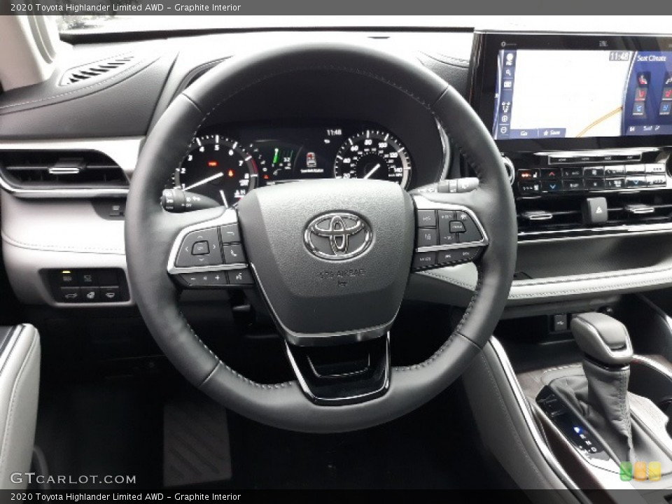 Graphite Interior Steering Wheel for the 2020 Toyota Highlander Limited AWD #137013374