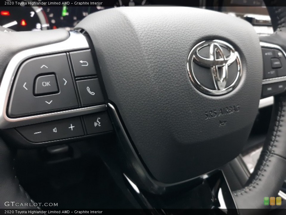 Graphite Interior Steering Wheel for the 2020 Toyota Highlander Limited AWD #137013385