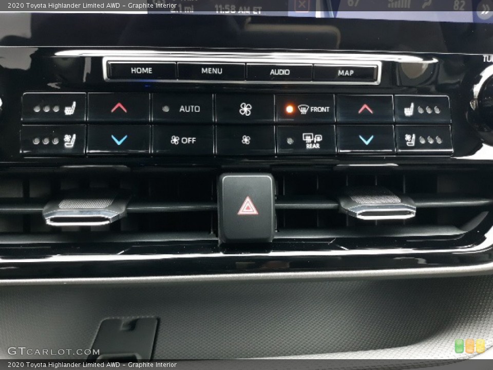 Graphite Interior Controls for the 2020 Toyota Highlander Limited AWD #137013433