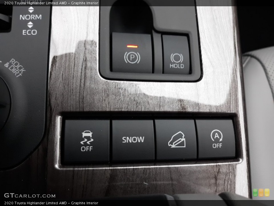 Graphite Interior Controls for the 2020 Toyota Highlander Limited AWD #137013460