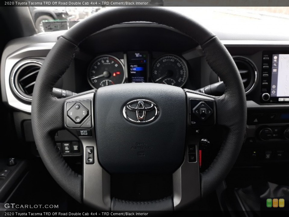 TRD Cement/Black Interior Steering Wheel for the 2020 Toyota Tacoma TRD Off Road Double Cab 4x4 #137018688