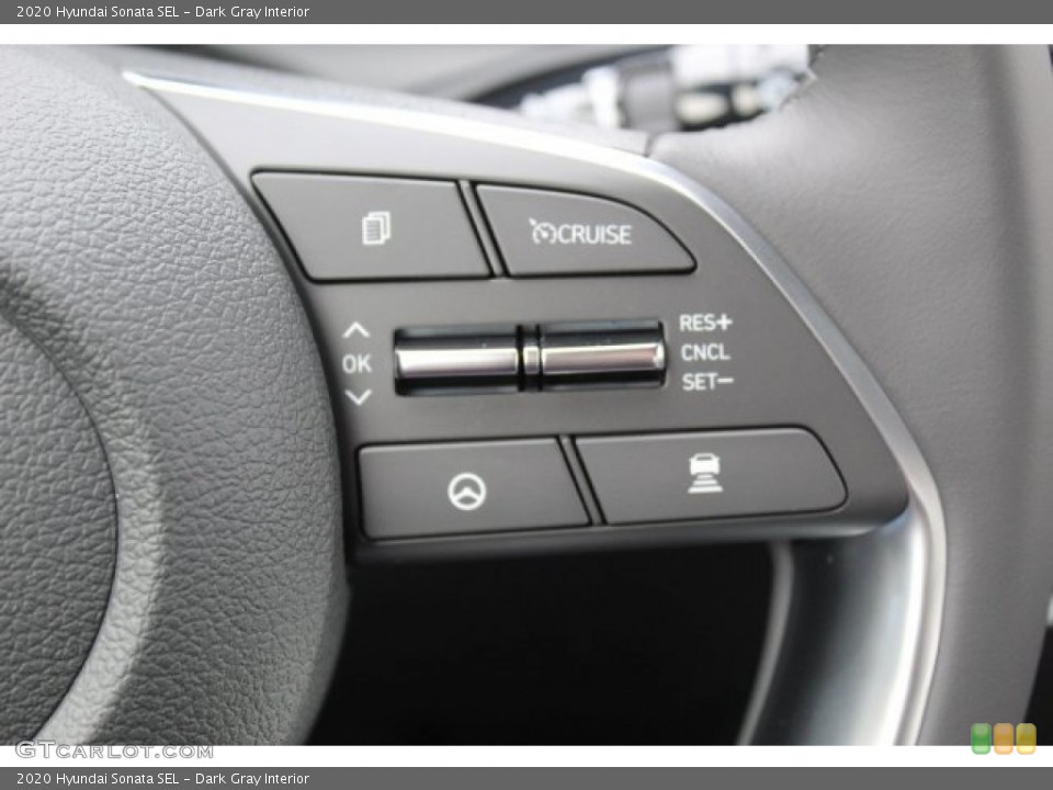 Dark Gray Interior Steering Wheel for the 2020 Hyundai Sonata SEL #137019801