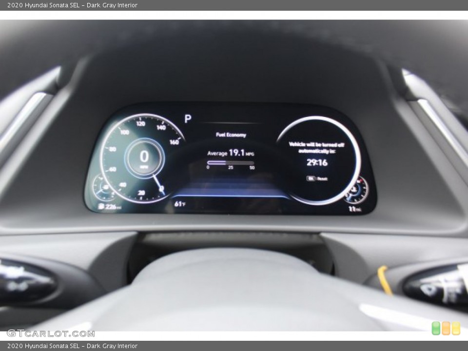 Dark Gray Interior Gauges for the 2020 Hyundai Sonata SEL #137019819