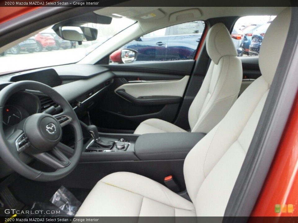 Greige Interior Front Seat for the 2020 Mazda MAZDA3 Select Sedan #137027679