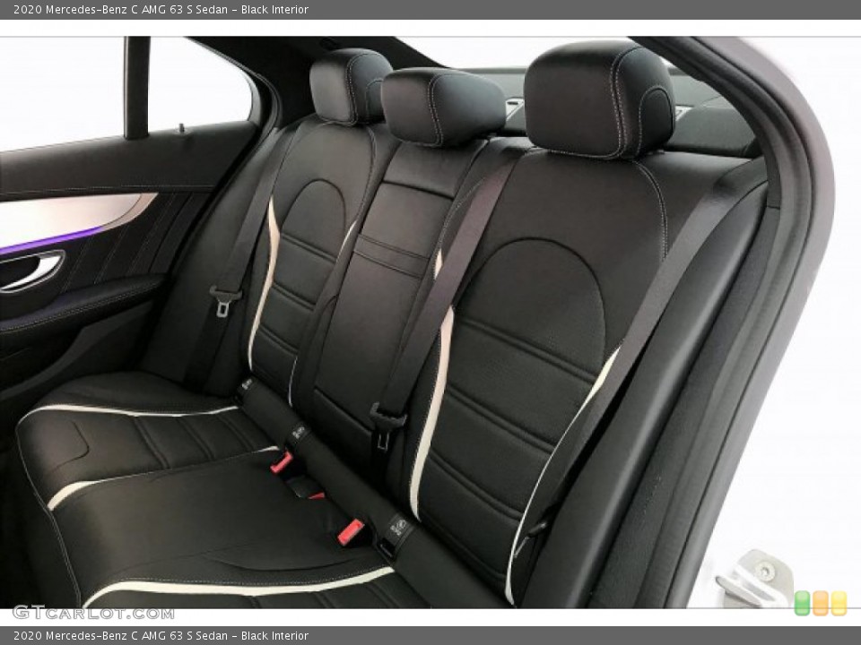 Black Interior Rear Seat for the 2020 Mercedes-Benz C AMG 63 S Sedan #137030115
