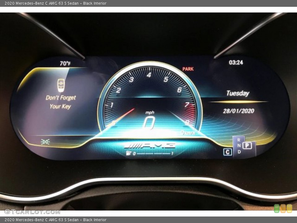 Black Interior Gauges for the 2020 Mercedes-Benz C AMG 63 S Sedan #137030175