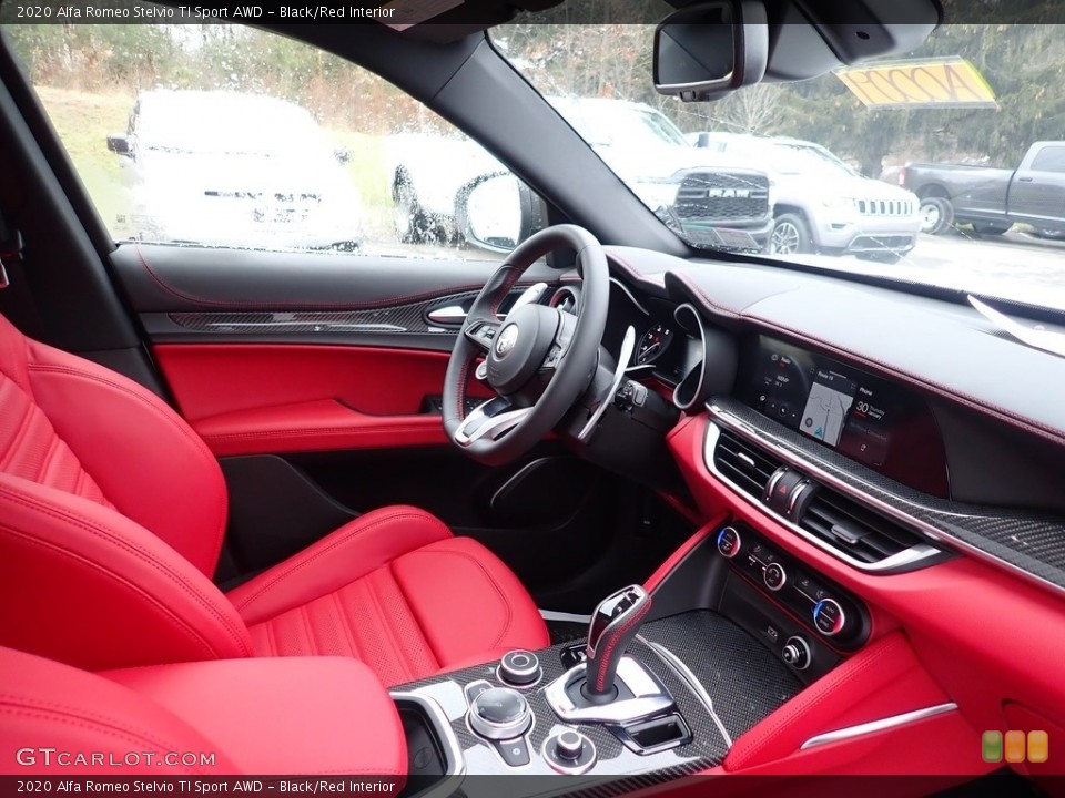 Black/Red Interior Dashboard for the 2020 Alfa Romeo Stelvio TI Sport AWD #137035074