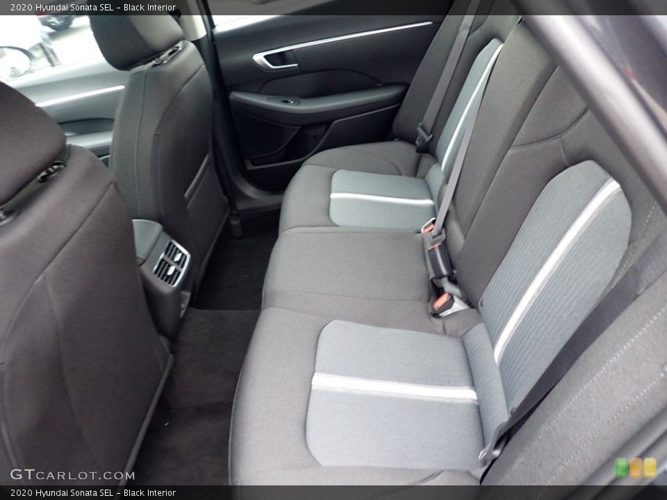 Black Interior Rear Seat for the 2020 Hyundai Sonata SEL #137036640