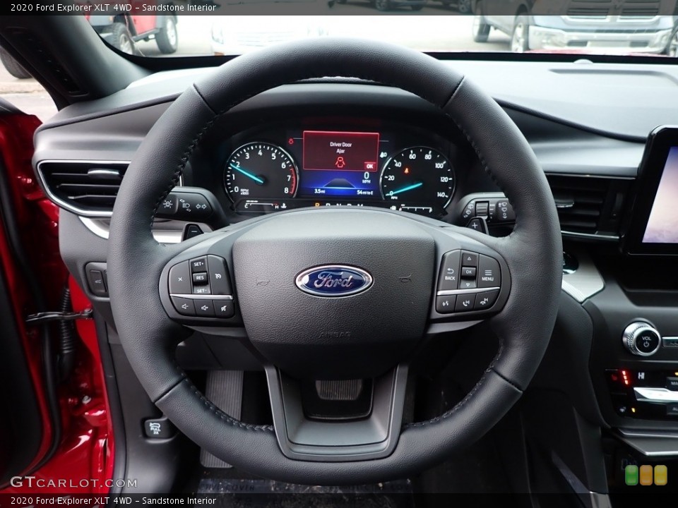 Sandstone Interior Steering Wheel for the 2020 Ford Explorer XLT 4WD #137041500