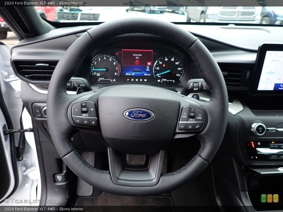 Ebony Interior Steering Wheel for the 2020 Ford Explorer XLT 4WD #137042016