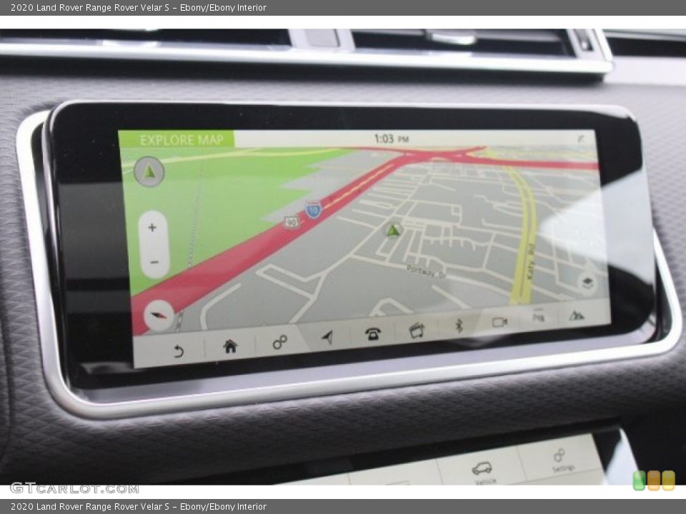 Ebony/Ebony Interior Navigation for the 2020 Land Rover Range Rover Velar S #137042460