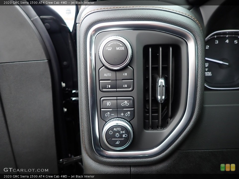 Jet Black Interior Controls for the 2020 GMC Sierra 1500 AT4 Crew Cab 4WD #137043126