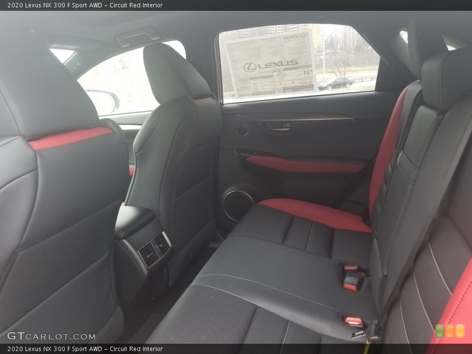 Circuit Red Interior Rear Seat for the 2020 Lexus NX 300 F Sport AWD #137046597