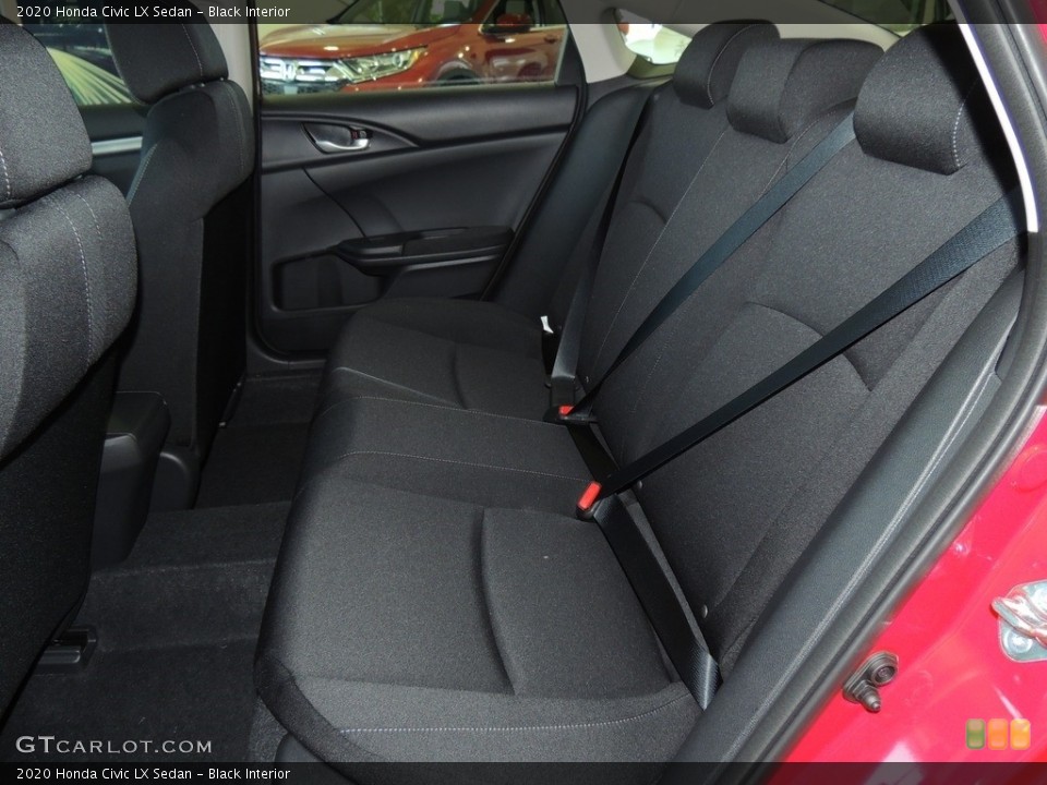 Black Interior Rear Seat for the 2020 Honda Civic LX Sedan #137050236