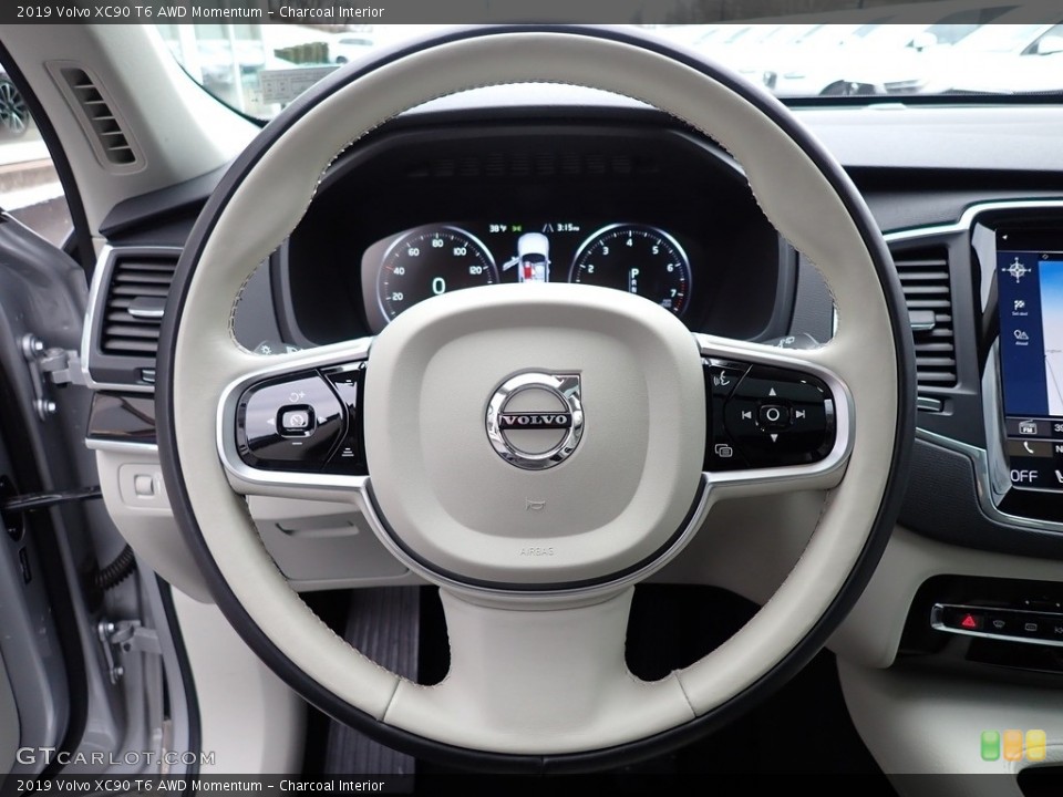 Charcoal Interior Steering Wheel for the 2019 Volvo XC90 T6 AWD Momentum #137057115