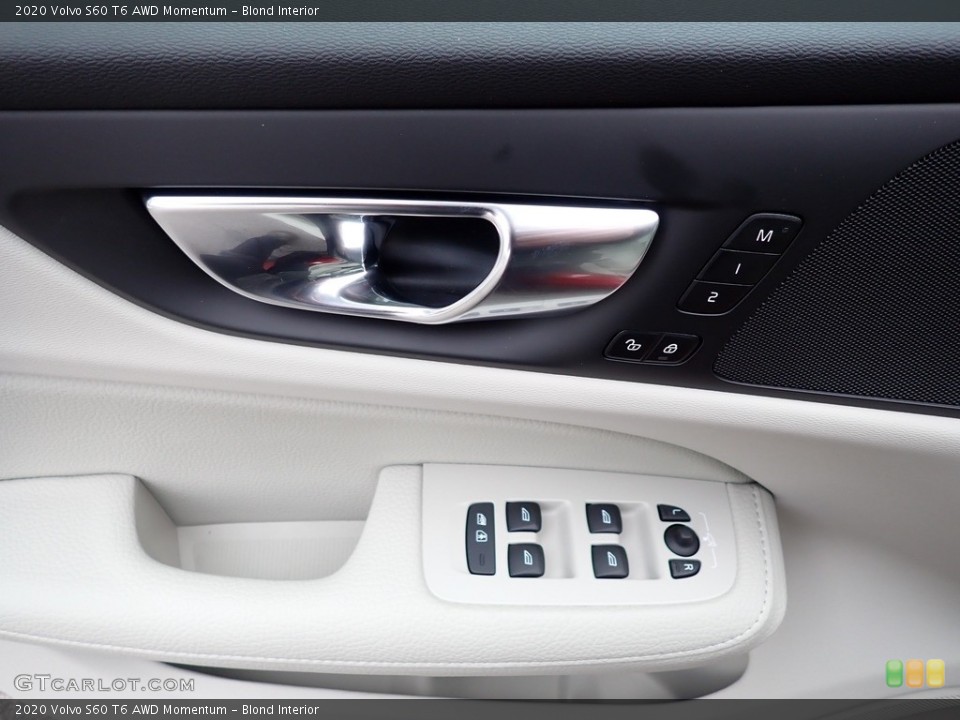 Blond Interior Controls for the 2020 Volvo S60 T6 AWD Momentum #137057961