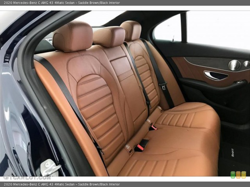 Saddle Brown/Black Interior Rear Seat for the 2020 Mercedes-Benz C AMG 43 4Matic Sedan #137059797