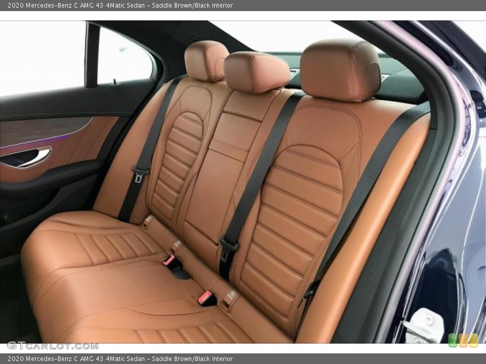 Saddle Brown/Black Interior Rear Seat for the 2020 Mercedes-Benz C AMG 43 4Matic Sedan #137059839