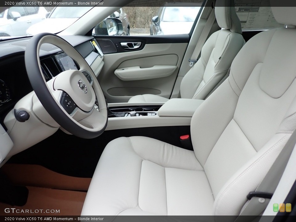 Blonde Interior Front Seat for the 2020 Volvo XC60 T6 AWD Momentum #137059962