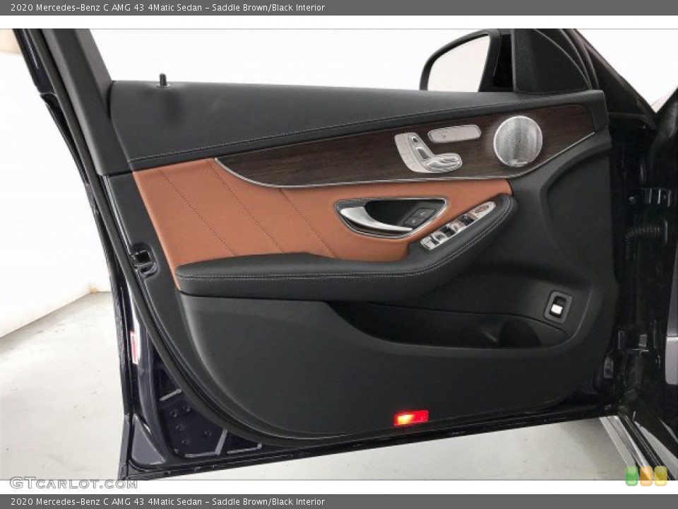 Saddle Brown/Black Interior Door Panel for the 2020 Mercedes-Benz C AMG 43 4Matic Sedan #137060034