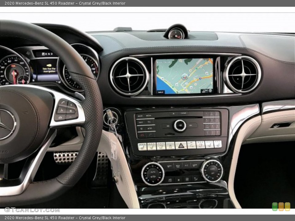 Crystal Grey/Black Interior Controls for the 2020 Mercedes-Benz SL 450 Roadster #137060556