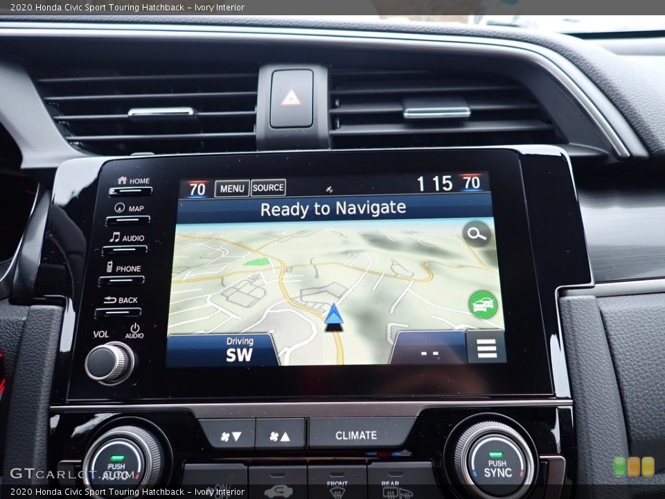 Ivory Interior Navigation for the 2020 Honda Civic Sport Touring Hatchback #137067156