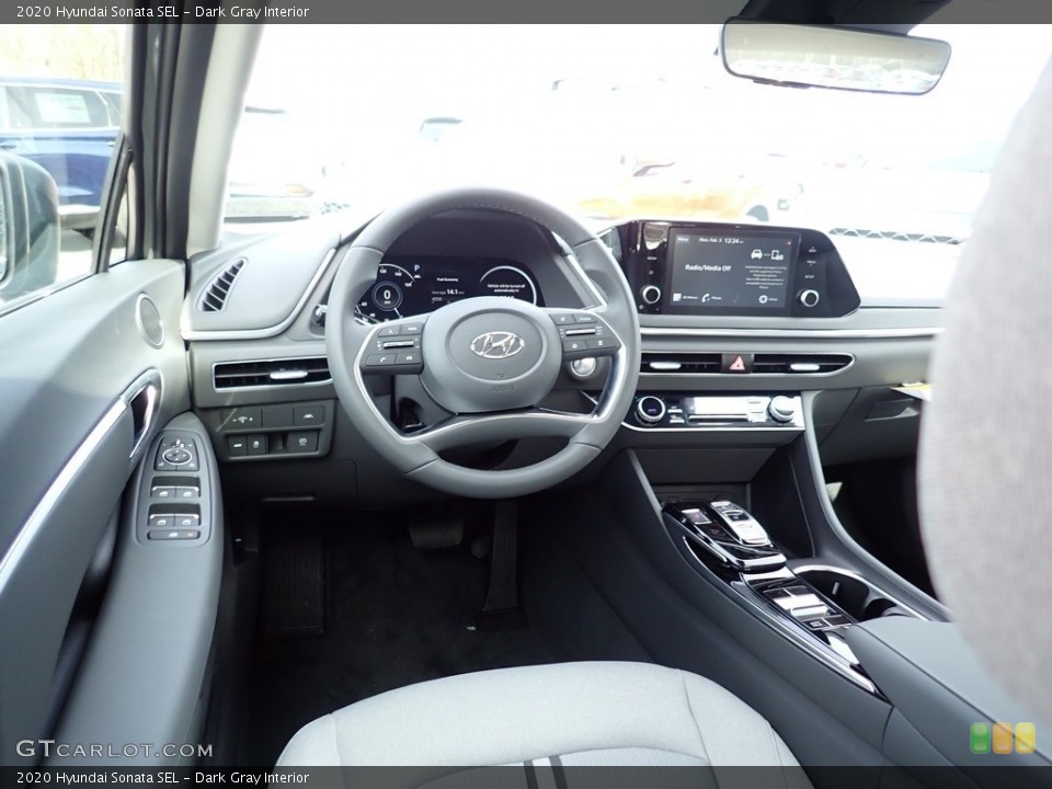 Dark Gray Interior Dashboard for the 2020 Hyundai Sonata SEL #137086547