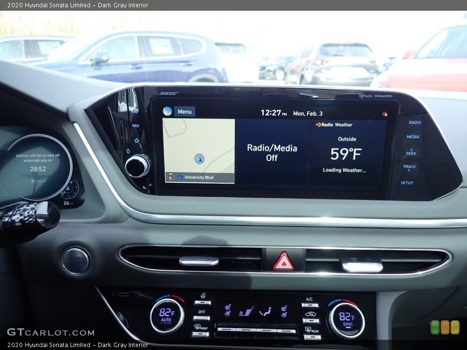 Dark Gray Interior Controls for the 2020 Hyundai Sonata Limited #137087494