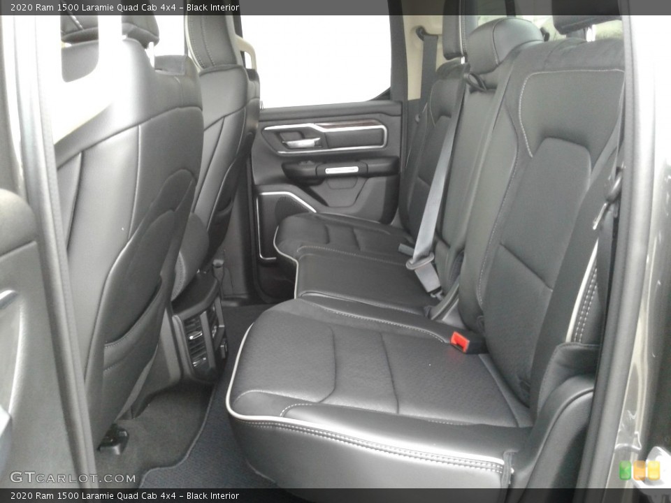 Black Interior Rear Seat for the 2020 Ram 1500 Laramie Quad Cab 4x4 #137089873