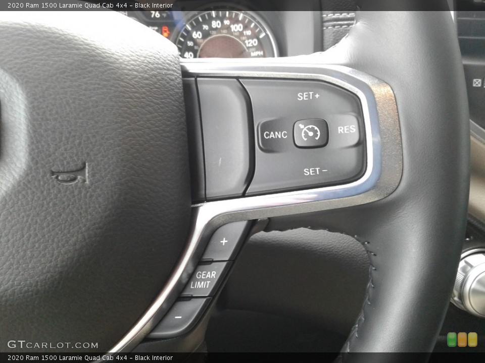 Black Interior Steering Wheel for the 2020 Ram 1500 Laramie Quad Cab 4x4 #137090005