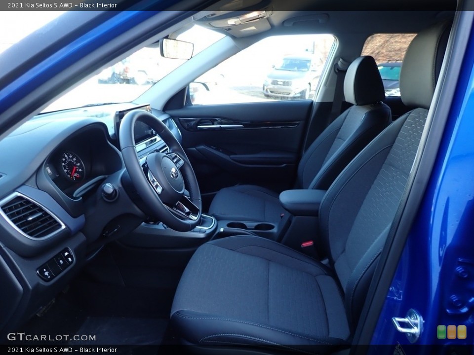 Black Interior Front Seat for the 2021 Kia Seltos S AWD #137098682