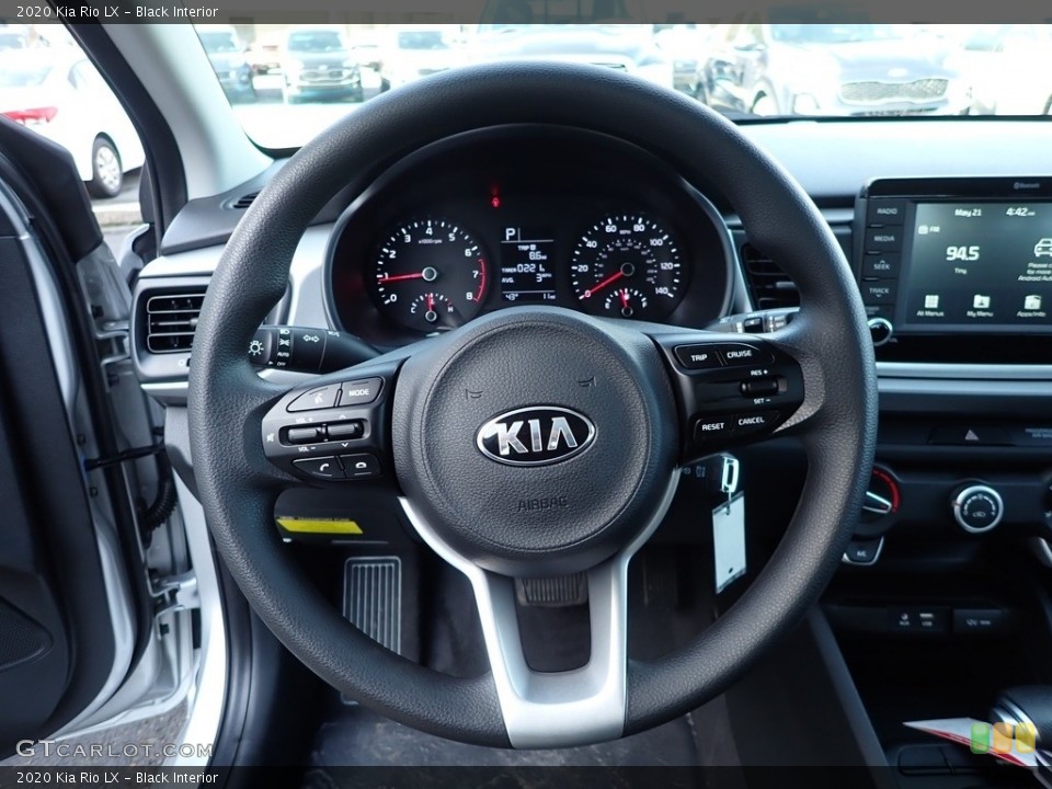 Black Interior Steering Wheel for the 2020 Kia Rio LX #137099456