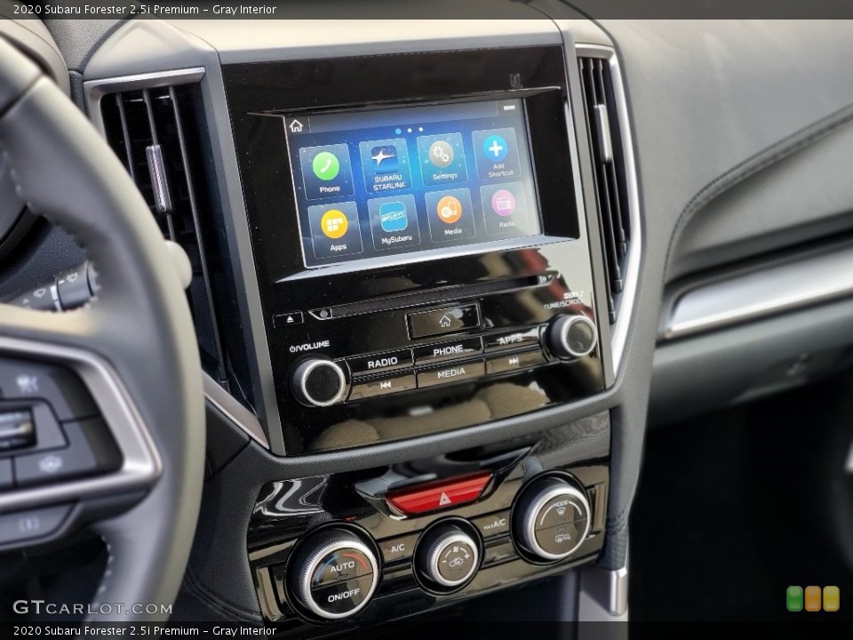 Gray Interior Controls for the 2020 Subaru Forester 2.5i Premium #137103449