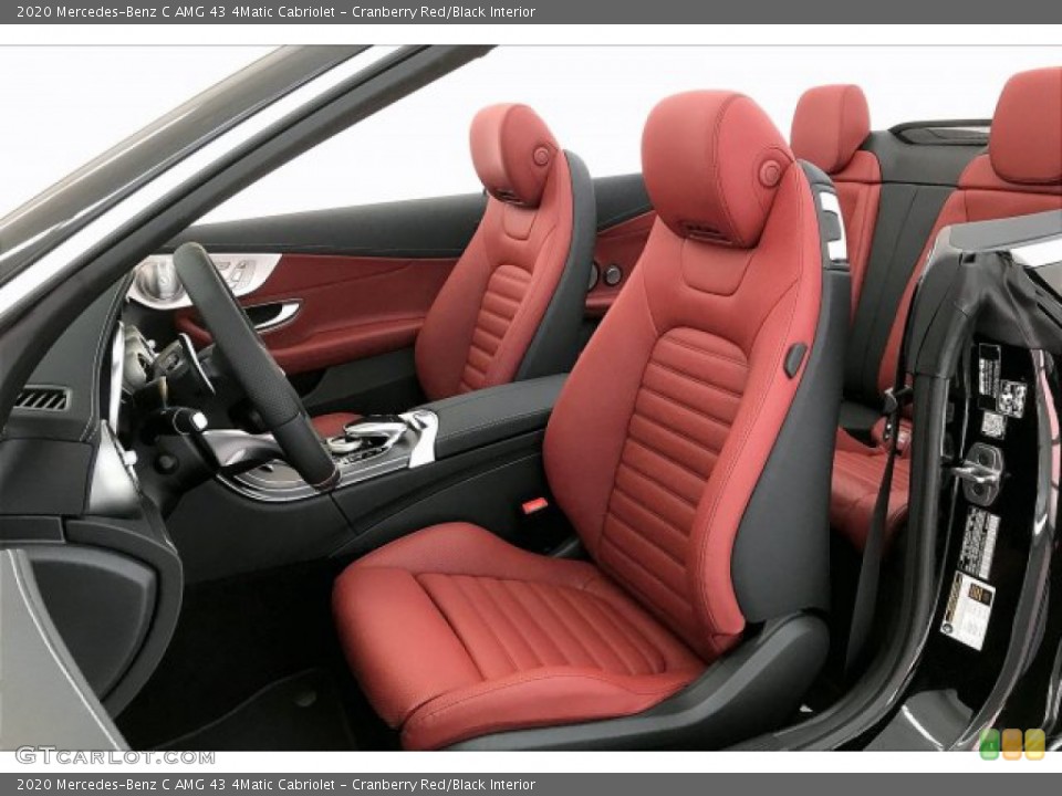 Cranberry Red/Black Interior Front Seat for the 2020 Mercedes-Benz C AMG 43 4Matic Cabriolet #137104883