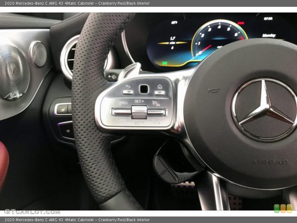 Cranberry Red/Black Interior Steering Wheel for the 2020 Mercedes-Benz C AMG 43 4Matic Cabriolet #137104961