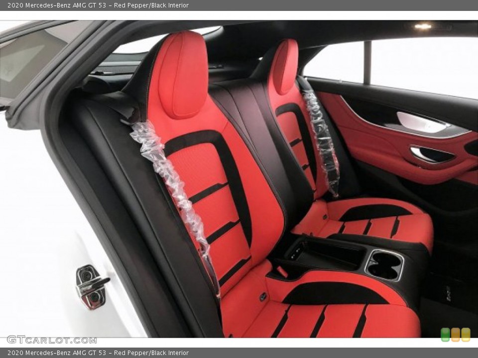 Red Pepper/Black Interior Rear Seat for the 2020 Mercedes-Benz AMG GT 53 #137107862