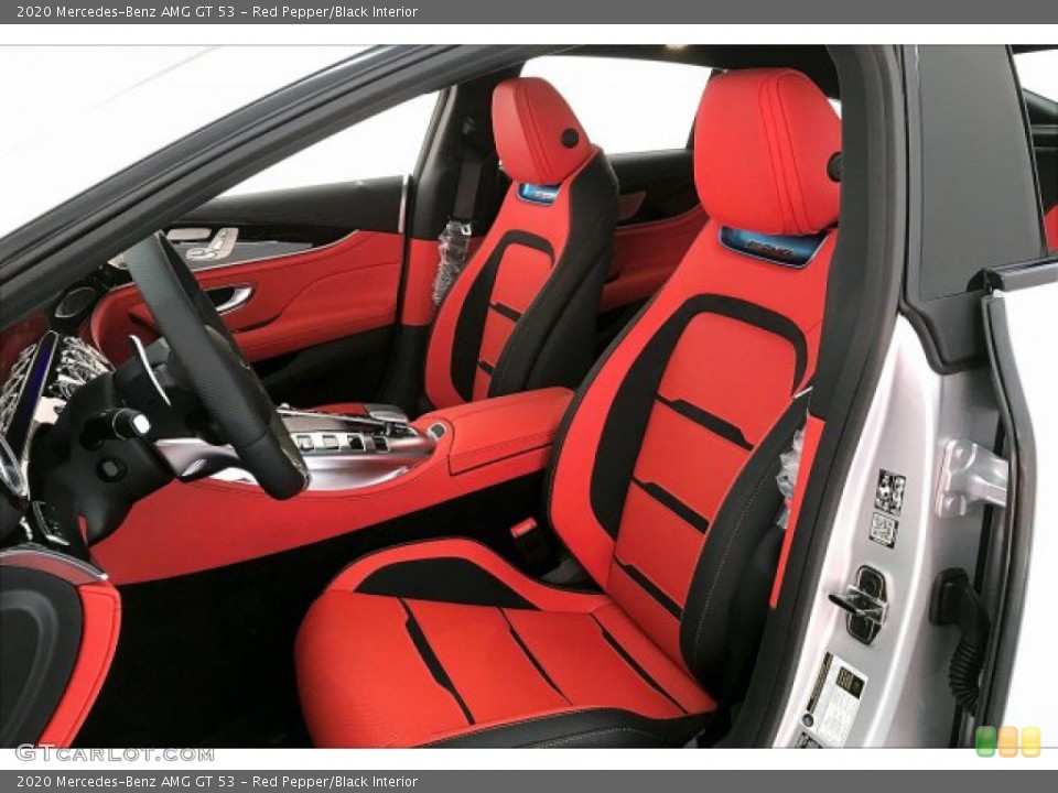 Red Pepper/Black Interior Front Seat for the 2020 Mercedes-Benz AMG GT 53 #137107895