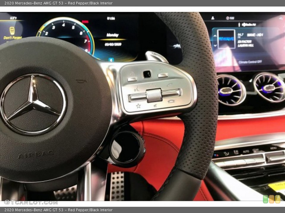 Red Pepper/Black Interior Steering Wheel for the 2020 Mercedes-Benz AMG GT 53 #137108006