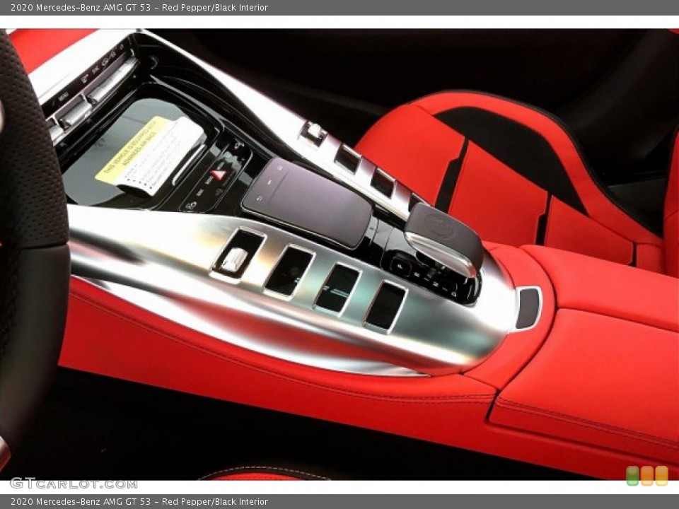 Red Pepper/Black Interior Controls for the 2020 Mercedes-Benz AMG GT 53 #137108090