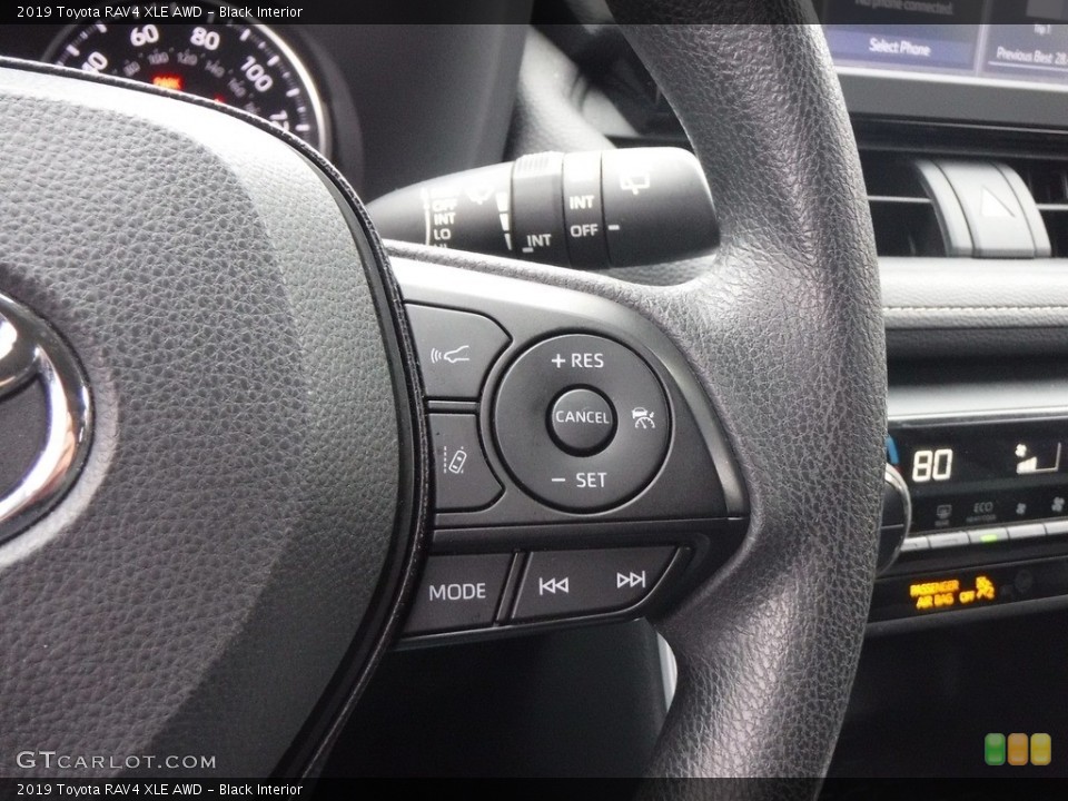 Black Interior Steering Wheel for the 2019 Toyota RAV4 XLE AWD #137113193