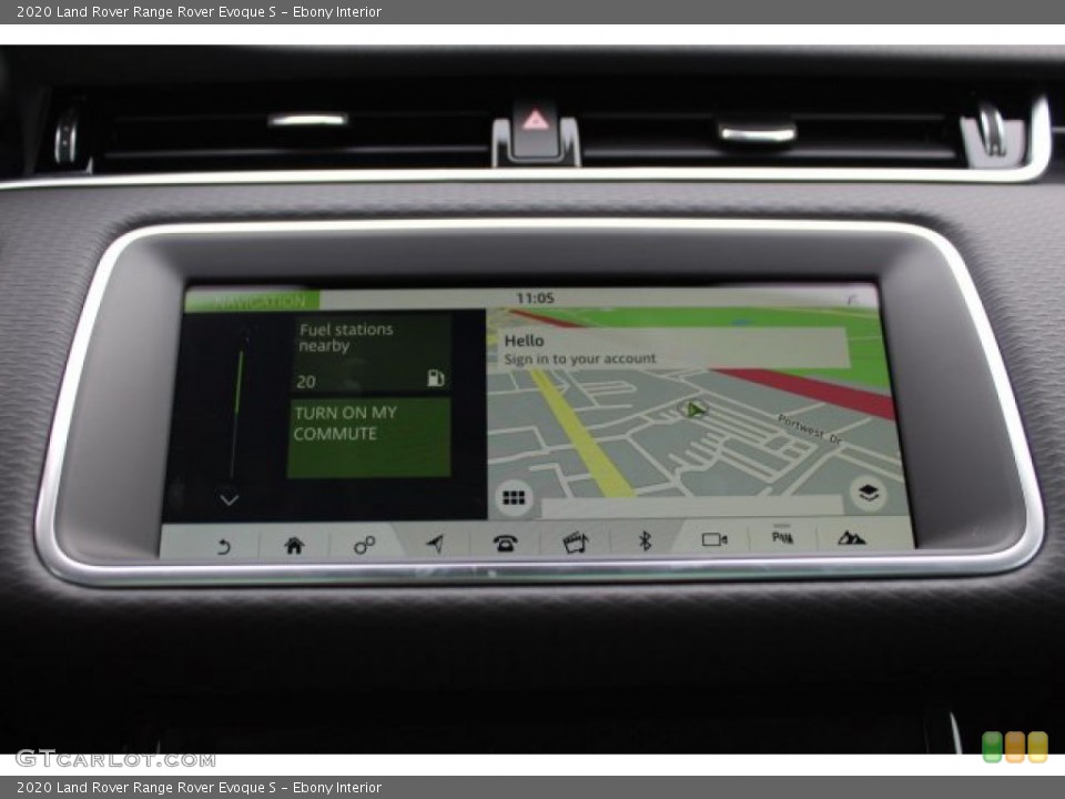 Ebony Interior Navigation for the 2020 Land Rover Range Rover Evoque S #137116722