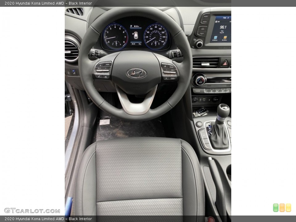 Black Interior Steering Wheel for the 2020 Hyundai Kona Limited AWD #137117733