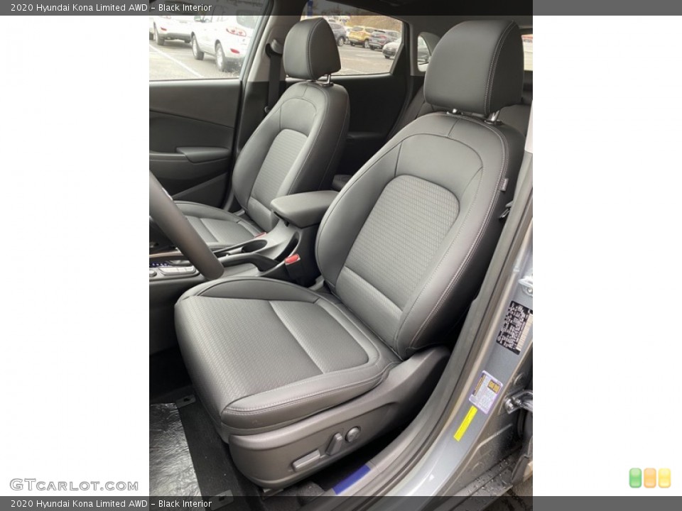 Black Interior Front Seat for the 2020 Hyundai Kona Limited AWD #137117751